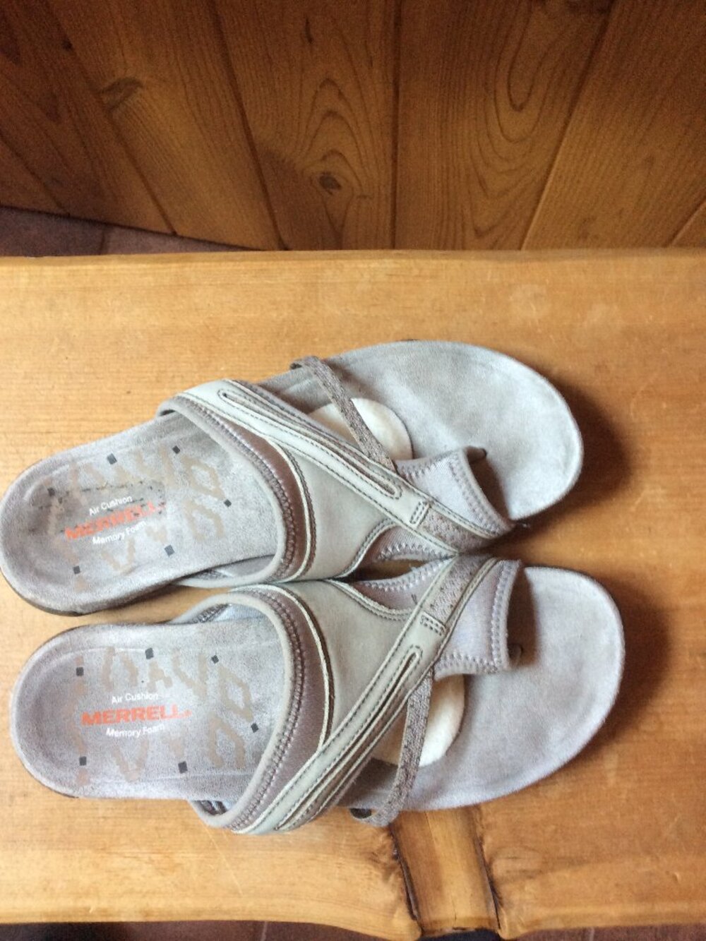 Merrell Terran Post ll Taupe Outdoor Activewear Slip On Boho Sandals Size 8